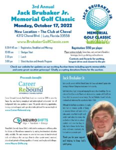 Jack Brubaker, Jr. Memorial Golf Classic Flyer 2022
