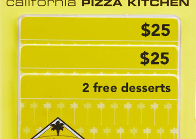 California Pizza Kitchen Gift Certificates