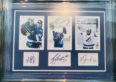 Vasilevskiy, Stamkos, Kucherov Signed Lightning Collage